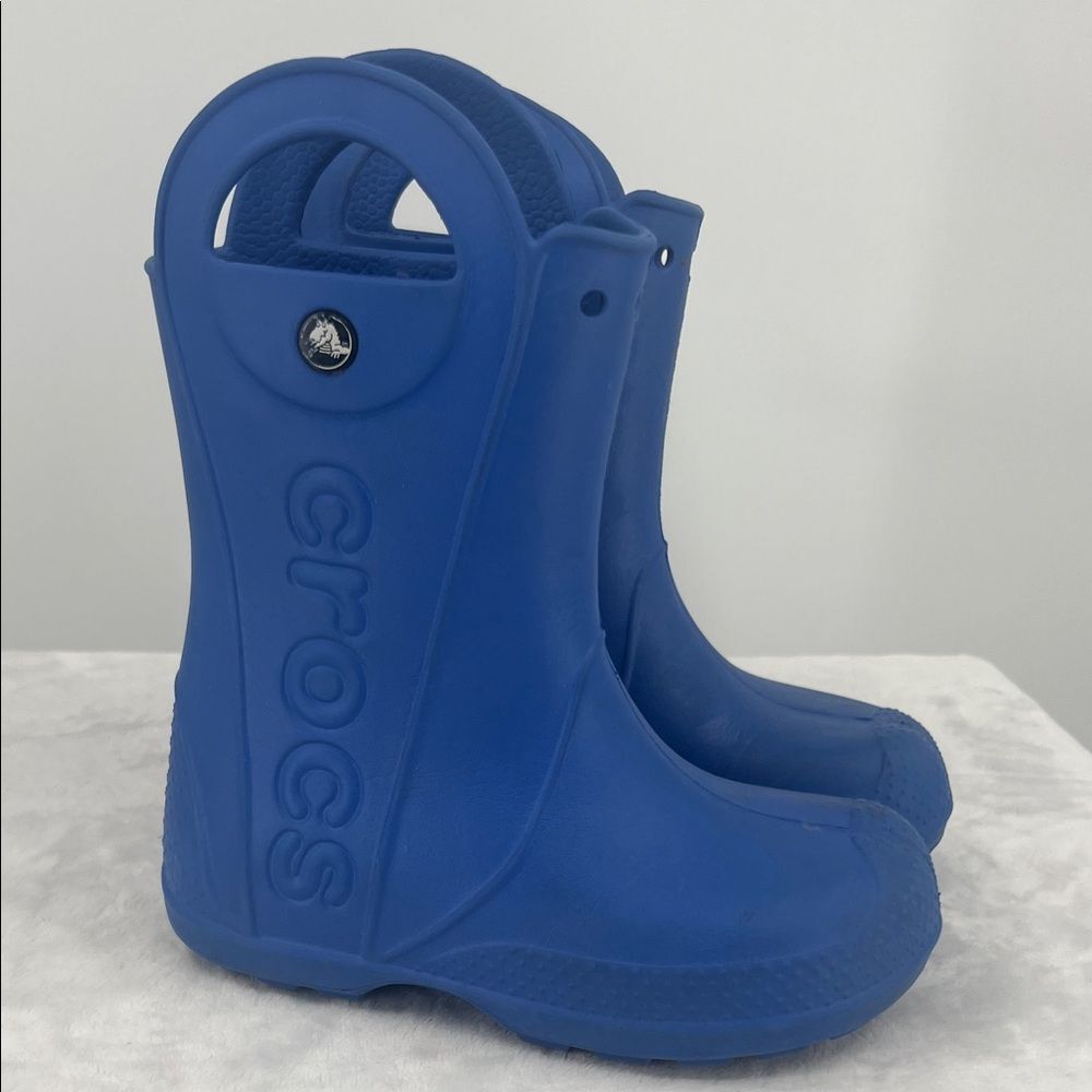 CROCS Kids Vibrant Blue Rain Boots